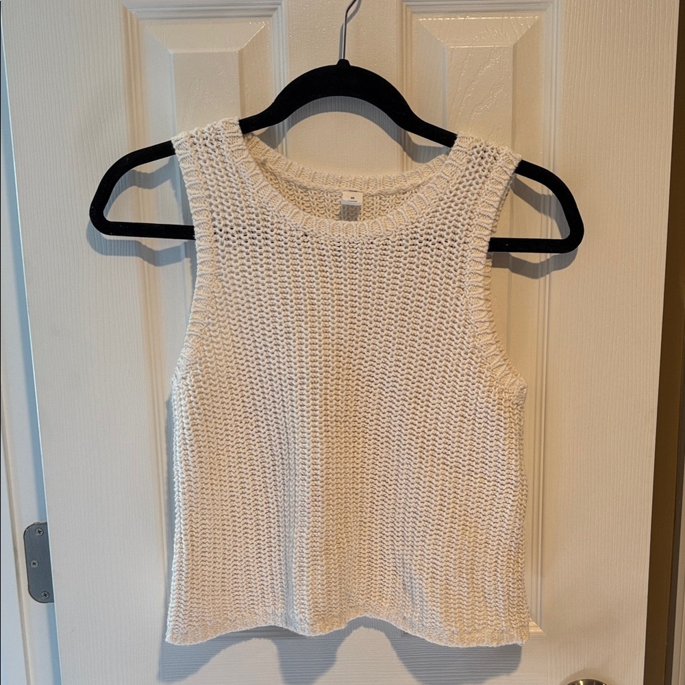 Old Navy White Knit Tank Top